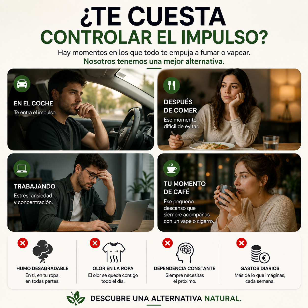 Inhalador Natural para Controlar el Impulso de Fumar