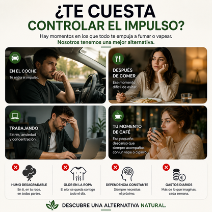 Inhalador Natural para Controlar el Impulso de Fumar